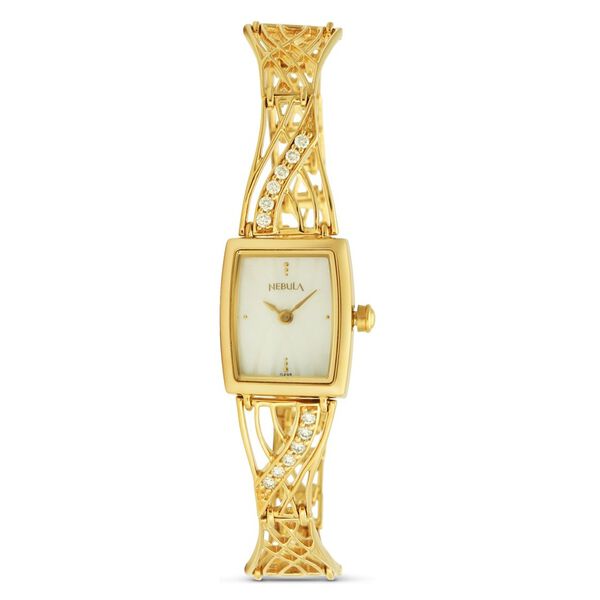 Titan Nebula Jewels 18k Gold Analog Diamond studded Gold Bracelet Watch for Women - image number 0