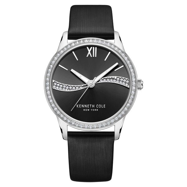 Kenneth Cole Quartz Analog Black Dial Leather Strap Watch for Women - image number 0