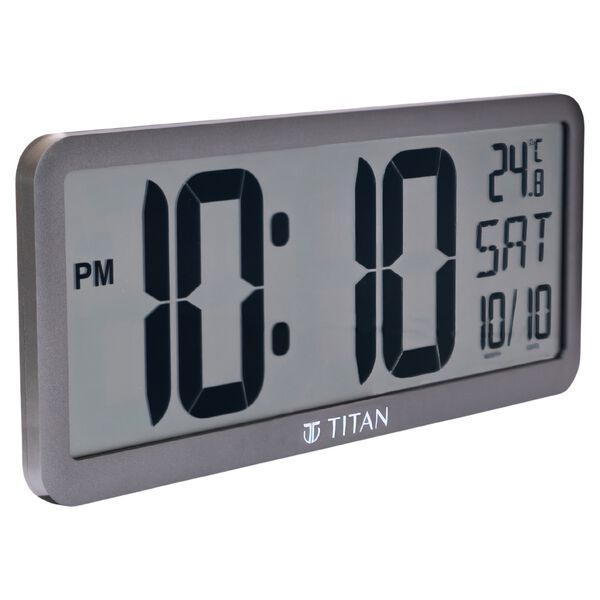 Titan Premium Digital Clock - Digital LCD Panel Battery Operated No Wires Modern Minimalist Design Decorative Wall Decor - image number 3