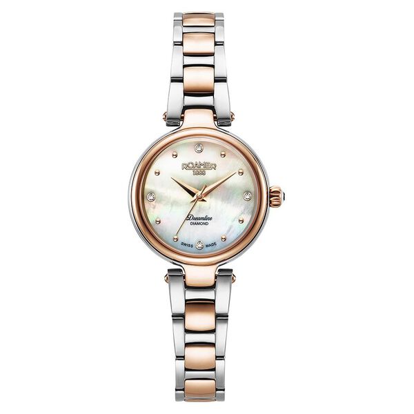 Roamer Dreamline Diamond Quartz Analog Mother of Pearl Dial Two Toned Stainless Steel Strap Watch For Women - image number 0