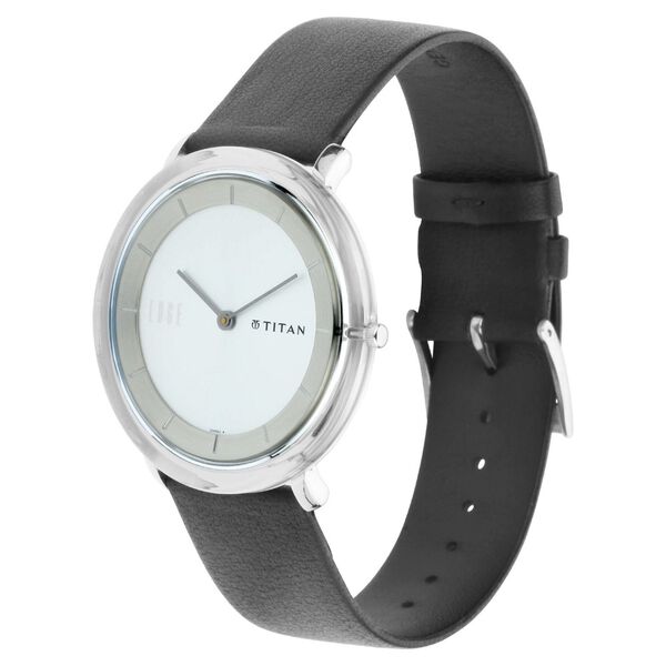 Titan Quartz Analog Silver Dial Leather Strap Watch for Men - image number 2