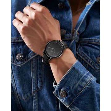 Fastrack Stunners X Quartz Analog Black Dial Leather Strap Watch For Guys