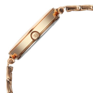 Titan Workwear Quartz Analog Brown Dial Rose Gold Colour Stainless Steel Strap Watch For Women
