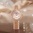 Sonata Poze Quartz Analog Pink Dial Rose Gold Color Metal Strap Watch For Women - image number 0