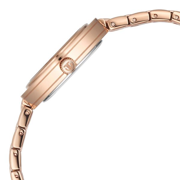 Titan Purple Abstract Quartz Analog Rose Gold Stainless Steel Strap for Women - image number 3