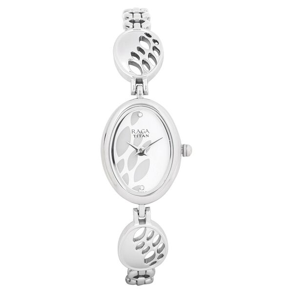 Titan Raga Foliage Silver Dial Women Watch With Metal Strap - image number 0