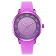 Pop Colours Purple Dial Silicone Strap Watch for Girls - image number 2