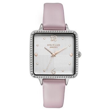 Sonata Poze Quartz Analog Silver Dial Leather Strap Watch for Women