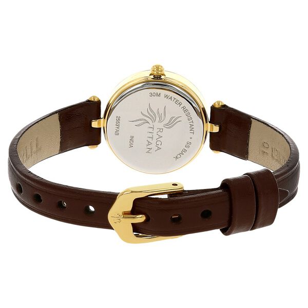 Titan Quartz Analog Red Dial Leather Strap Watch for Women - image number 3
