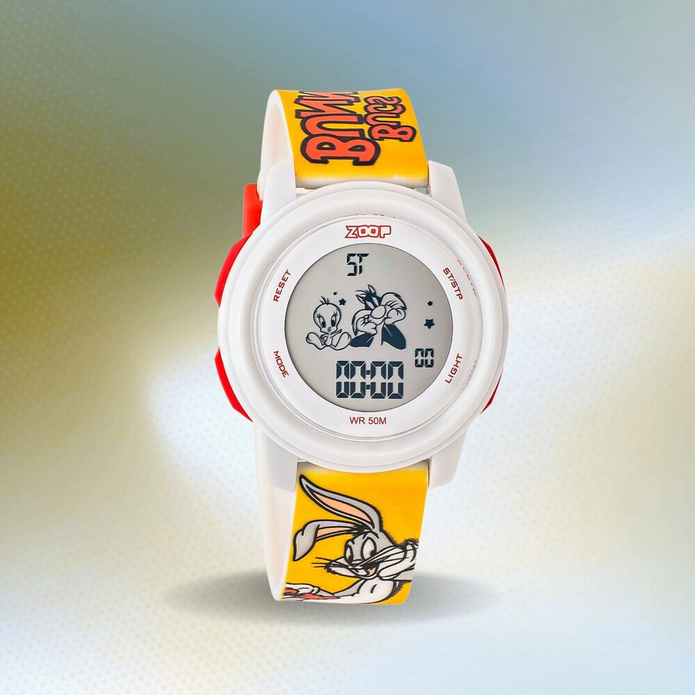 Buy Online Zoop Looney Tunes Digital Watch with Silver Case and