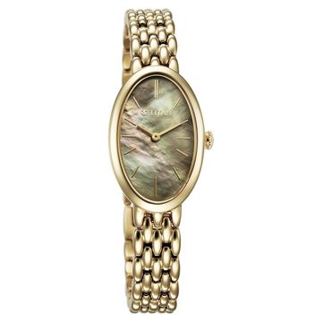Titan Aura Quartz Analog Mother Of Pearl Dial Stainless Steel Strap Watch for Women