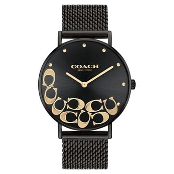 Coach Quartz Analog Black Dial Stainless Steel Strap Watch for Women