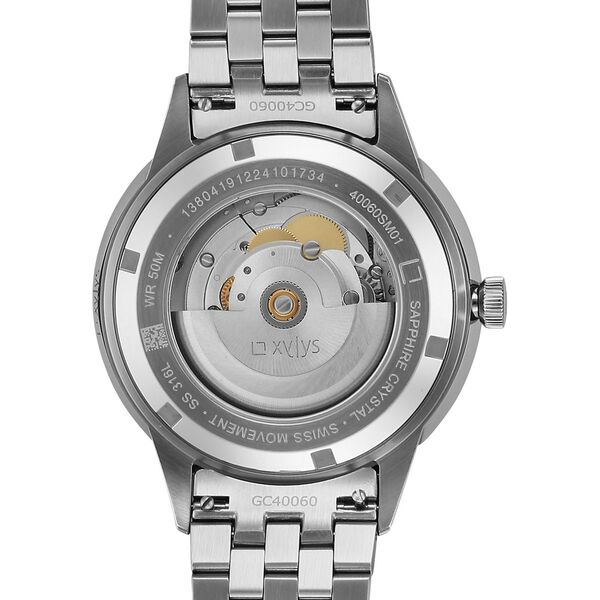 Xylys Swiss Automatic Champagne Dial Silver Stainless Steel Strap Watch For Men - image number 6