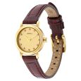 Titan Nebula Vintage 18k Gold Analog Diamond Studded Dial Leather Strap Watch for Women - image number 2
