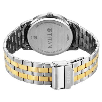 Titan Karishma Festive Analog with Silver Dial Dual Tone Stainless Steel Strap Watch for Men