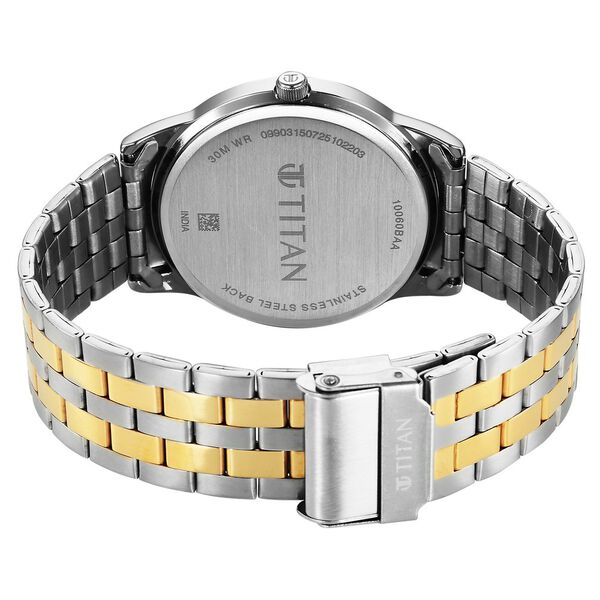 Titan Karishma Festive Analog with Silver Dial Dual Tone Stainless Steel Strap Watch for Men - image number 6