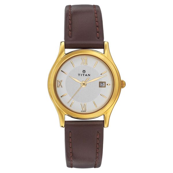 Titan Quartz Analog with Date Silver Dial Watch for Women - image number 0