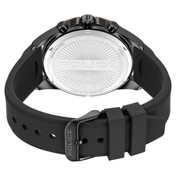Police Quartz Multifunction Black Dial Black Colour Silicone Strap Watch For Men