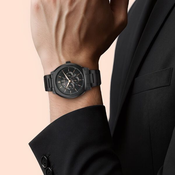 Titan Regalia Arc Analog with Day Date Second Subdial and Black Dial Black Stainless Steel Strap Watch for Men - image number 7