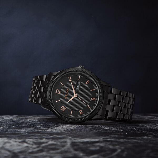 Titan Karishma Black Dial Watch for Men - image number 0