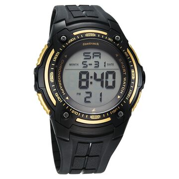 Fastrack StreetStyle Digital Dial Black Polyether Strap Watch For Unisex