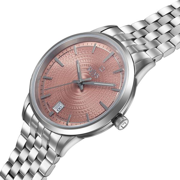 Xylys Swiss Quartz Pink Dial Silver Stainless Steel Strap Watch For Women - image number 3