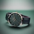 Sonata Poze Quartz Analog Blue Dial Blue Leather Strap Watch For Men - image number 0
