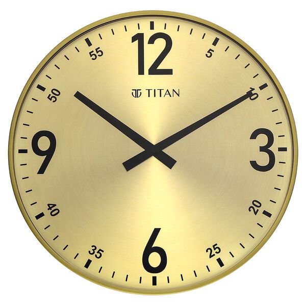 Titan Golden Slim Wall Clock - 36 cm x 36 cm (Medium) - image number 0