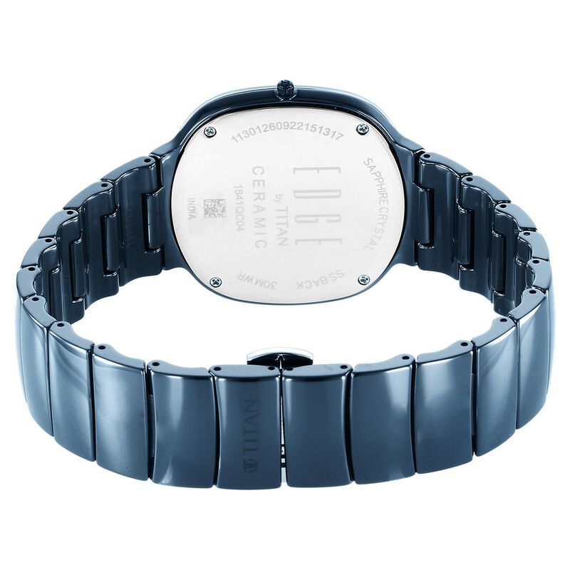 Titan Edge Squircle Blue Dial Analog Ceramic Strap watch for Men - image number 5