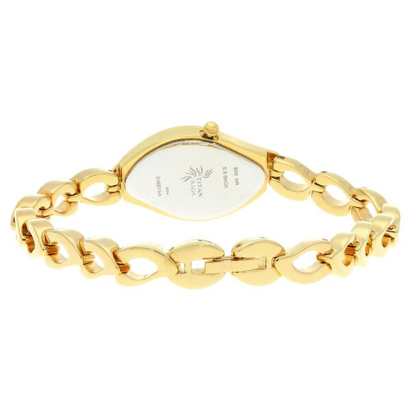 Titan Quartz Analog Champagne Dial Metal Strap Watch for Women - image number 3