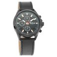 Titan Octane Anthracite Dial Quartz Multifunction Leather Strap watch for Men
