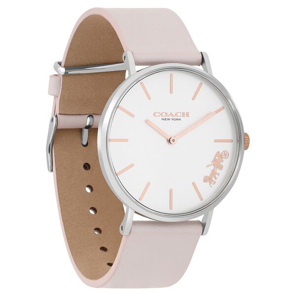 Coach Quartz Analog White Dial Leather Strap Watch for Women - image number 0