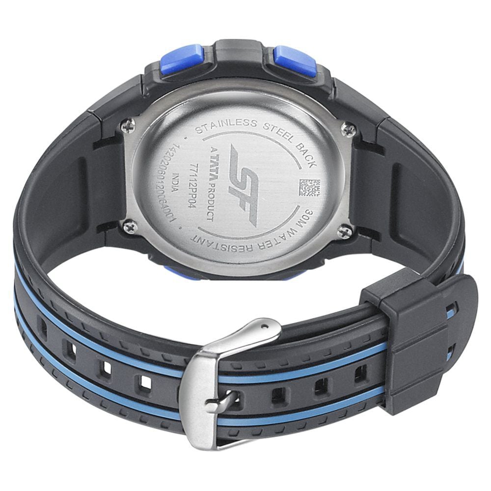 Buy Online SF Digital Dial Black PU Strap Watch for Men