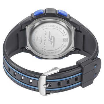 SF Digital Dial Black PU Strap Watch for Men