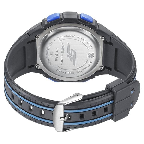 SF Digital Dial Black PU Strap Watch for Men - image number 3