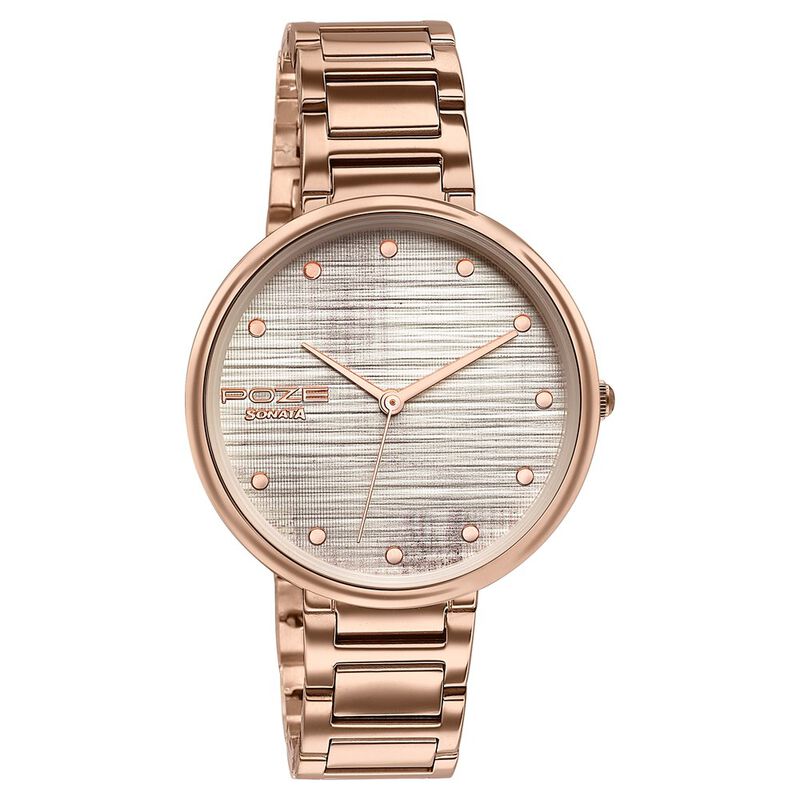 Sonata Poze Quartz Analog White Dial Watch - Image 3
