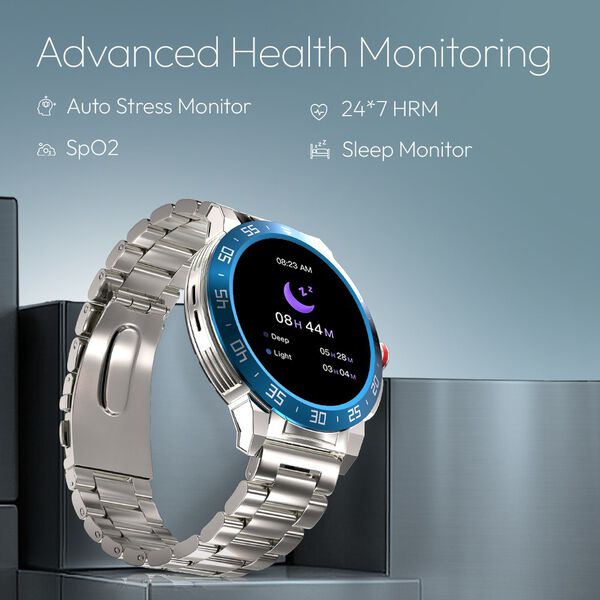 Fastrack Magnus FX3 Luxury Metal Smartwatch Premium Top Ring Design comes with High Definition 3.7 cm UltraVU Display With Silver Strap - image number 4