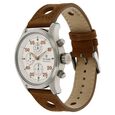 Titan Quartz Chronograph Silver Dial Leather Strap Watch for Men - image number 1