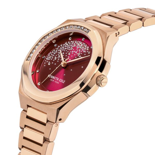 Buy Online Kenneth Cole Quartz Analog Maroon Dial Stainless 