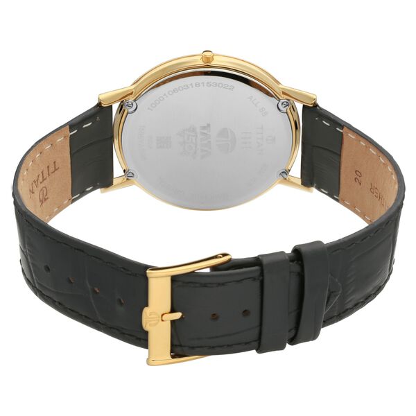 Titan Tata 150 Limited Edition White Dial Analog Leather Strap watch for Men - image number 3