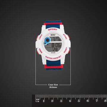 Zoop Digital Watch with White Case, Digital Dial & Blue Strap for Boys Kids, from House of Titan