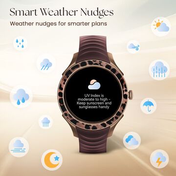 Fastrack Ella Women Smartwatch with 1.2" inch AMOLED Display, Patterned Bezel , AI Watchface & AI Chat, Functional Crown