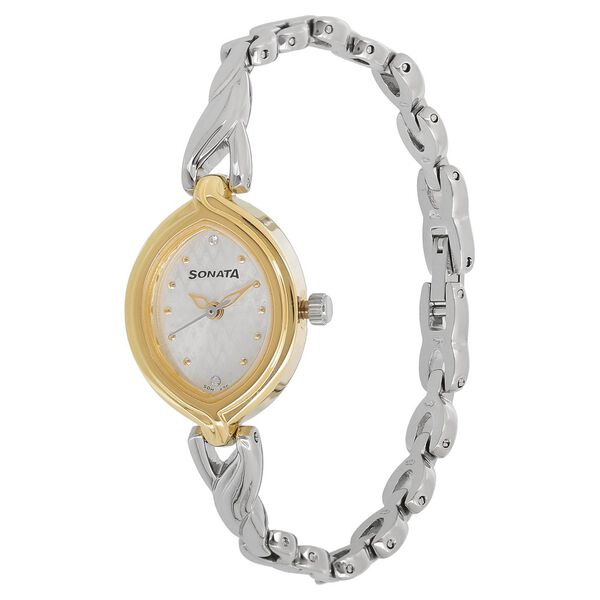 Sonata Pankh Silver Dial Women Watch With Metal Strap - image number 1