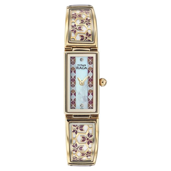 Titan Quartz Analog Mother Of Pearl Dial Watch for Women - image number 0