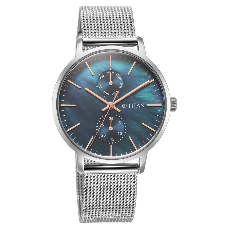 Titan Workwear Slimline Mother Of Pearl Dial Stainless Steel Strap Watch for Women