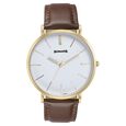 Sonata Quartz Analog White Dial Brown Leather Strap Watch For Men - image number 1