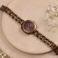 Vyb Spotlight By Fastrack Quartz Analog Brown Dial Brown Metal Strap Watch For Girls - image number 0