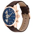 Tommy Hilfiger Multifunction Blue Dial Leather Strap Watch For Men - image number 1