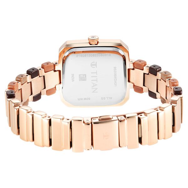 Titan Glitz Rose Gold Dial Analog Metal Strap watch for Women - image number 4