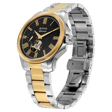 Titan Signature Atrium Offset Seconds Open Heart Automatic
